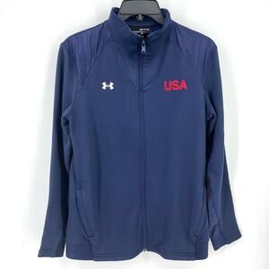 Under Armour USA United States Storm 2 Jacket Womens Size Small Blue Red